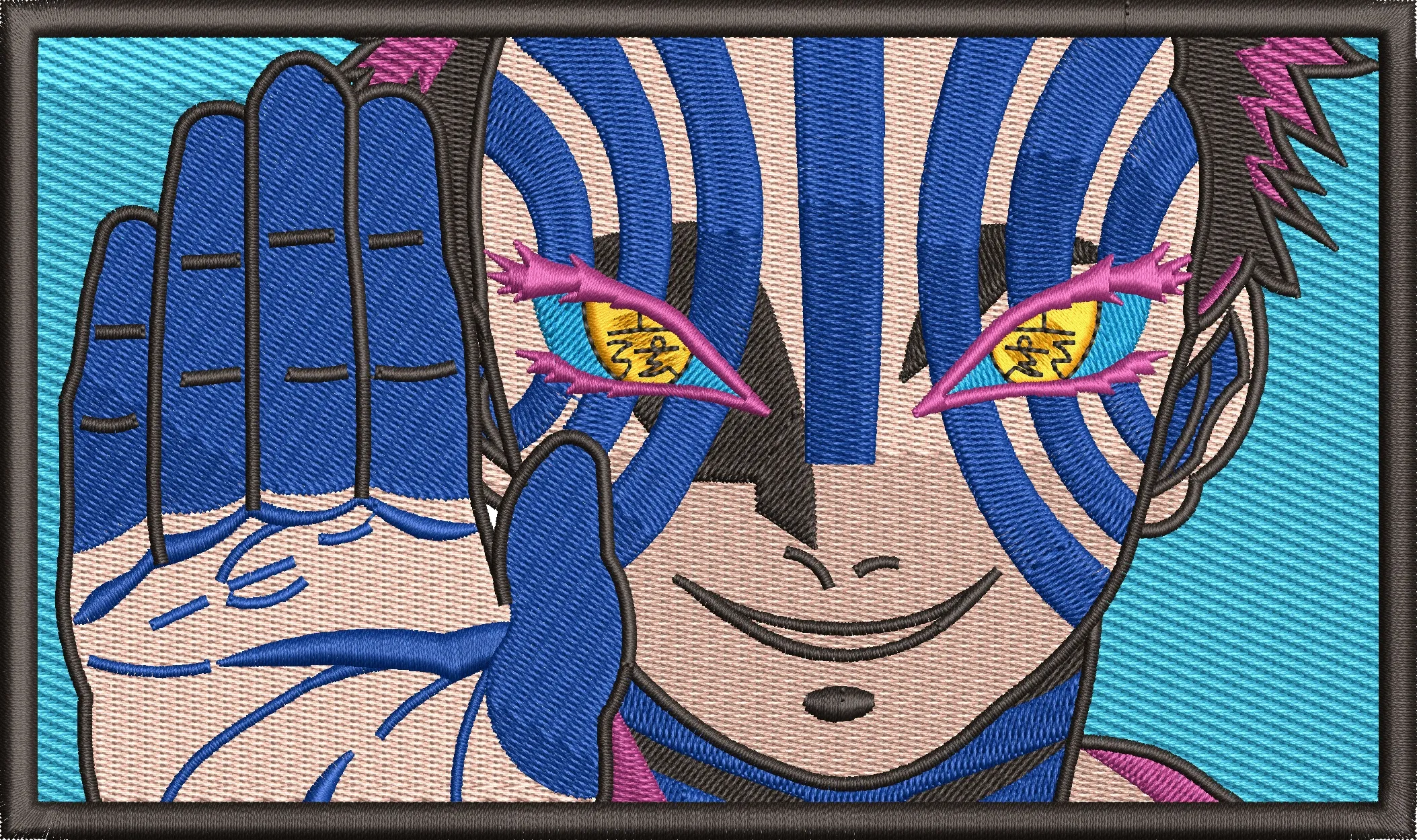  Akaza from Demon Slayer Embroidered Patch Style  embroidery pattern preview