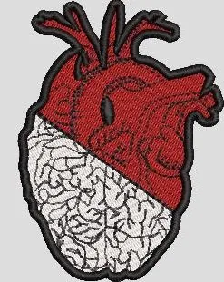  Anatomical Heart Brain Fusion Embroidery  embroidery pattern preview