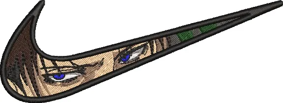  Anime Eyes in Nike Swoosh  embroidery pattern preview