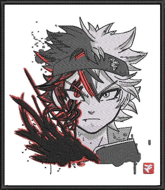  Asta Black Clover Dual Form  embroidery pattern preview