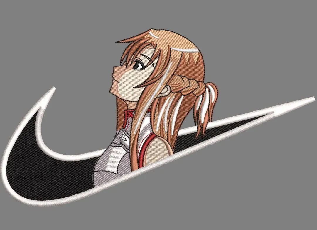  Asuna in Nike Swoosh Embroidery  embroidery pattern preview