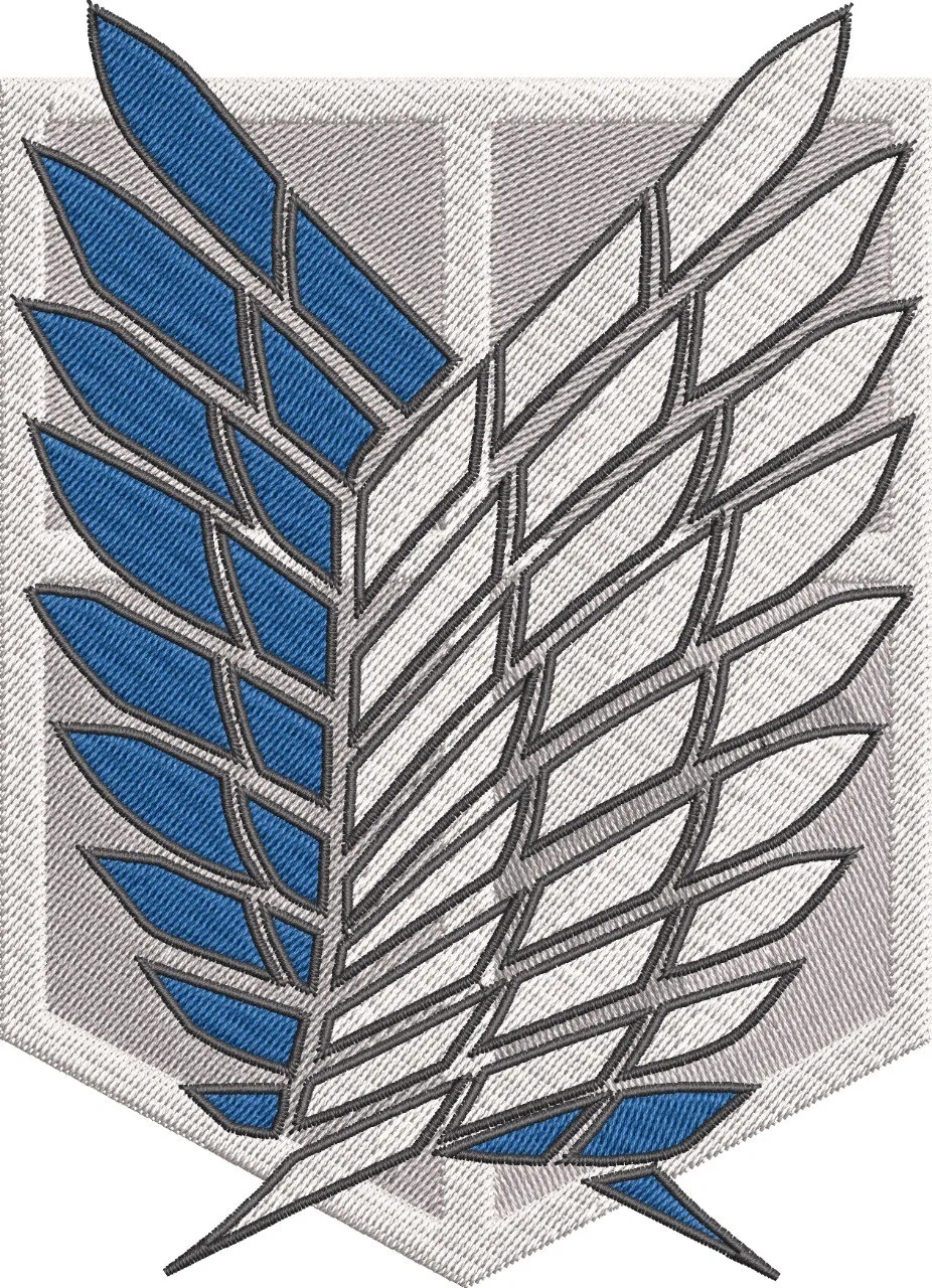  Attack on Titan Scout Regiment Wings of Freedom Emblem  embroidery pattern preview