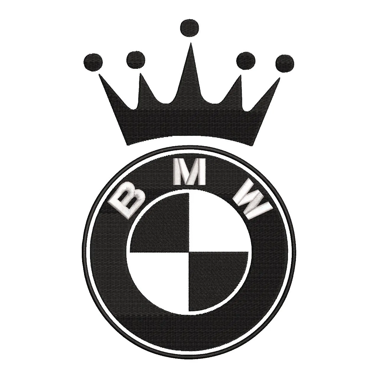  BMW Logo with Crown Embroidery  embroidery pattern preview