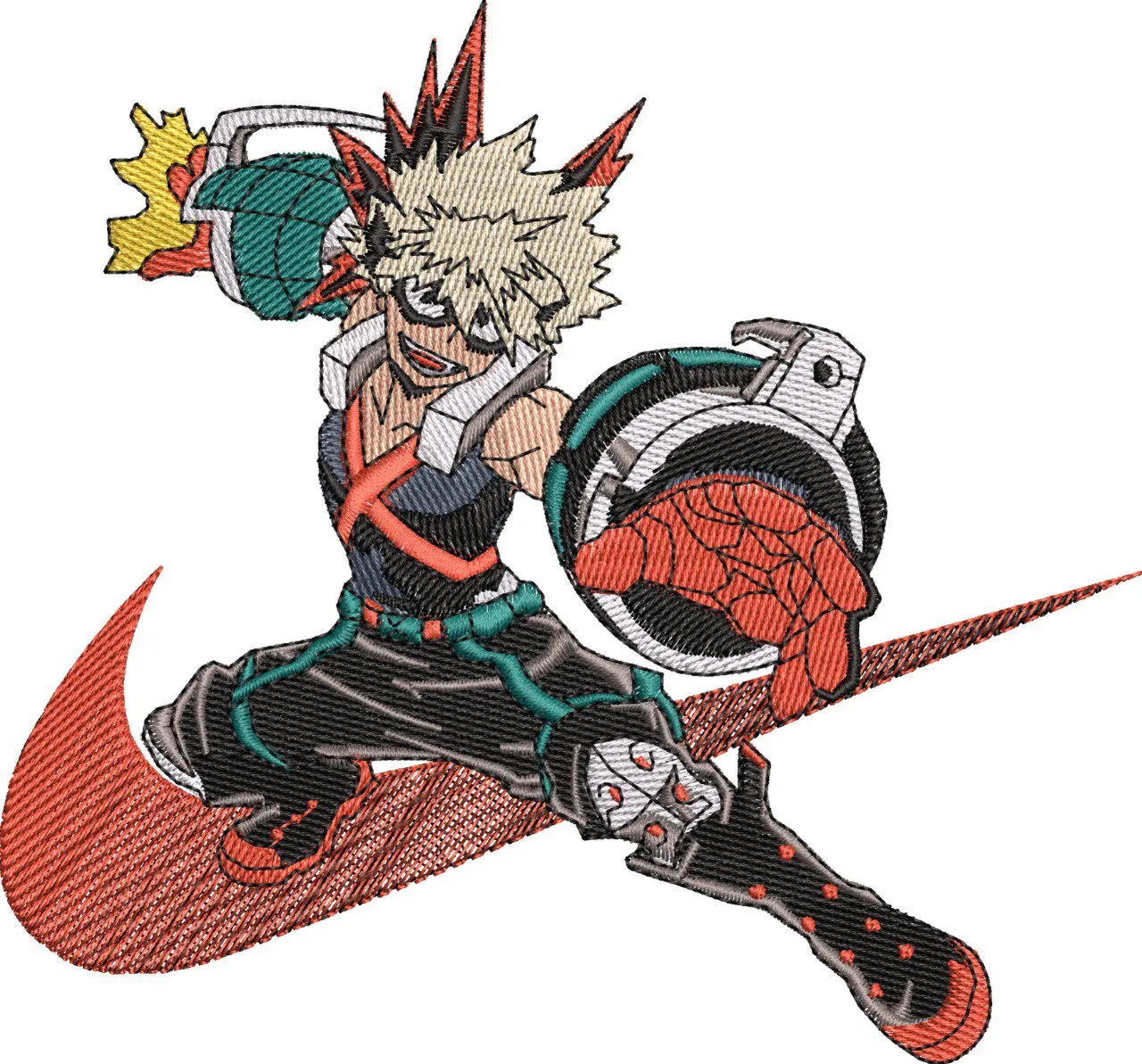  Bakugo with Nike Swoosh Embroidery  embroidery pattern preview