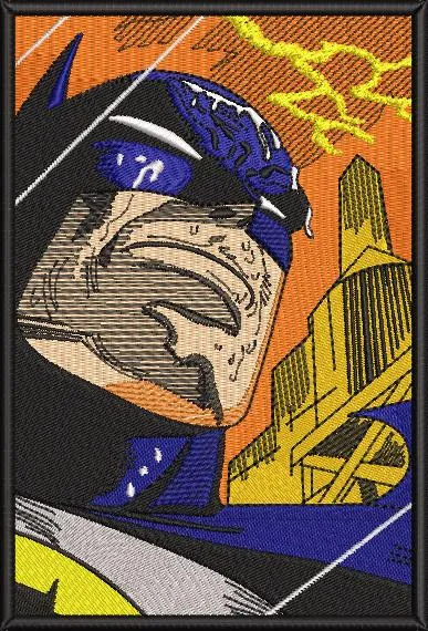  Batman Comic Book Style Embroidery  embroidery pattern preview