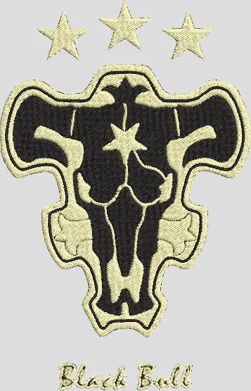  Black Bulls Logo Embroidery  embroidery pattern preview