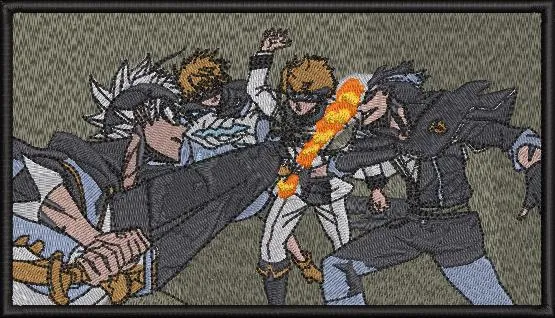  Black Clover Trio Battle Stance Embroidery  embroidery pattern preview