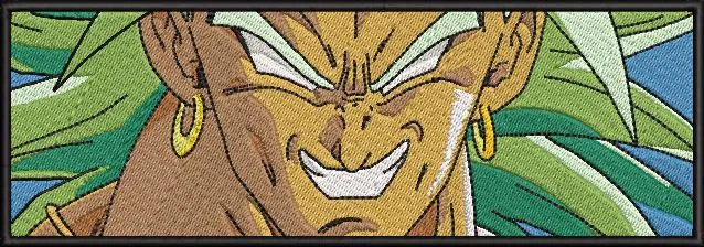  Broly Close Up Rectangular Patch  embroidery pattern preview