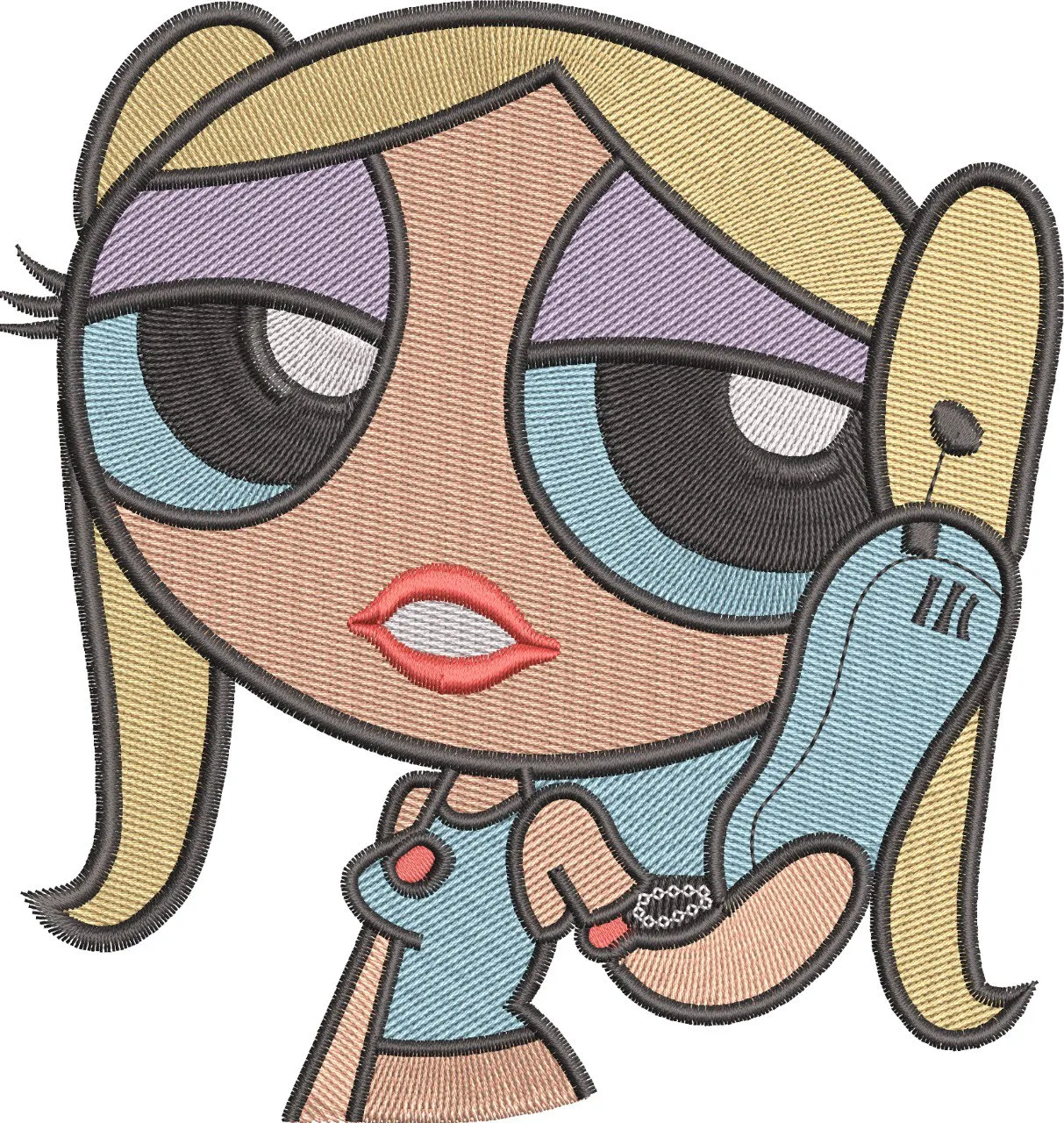  Bubbles Embroidery with Cell Phone  embroidery pattern preview