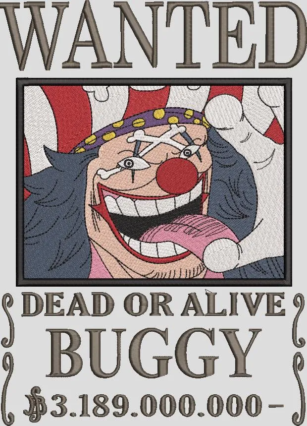  Buggy Wanted Poster Embroidery  embroidery pattern preview