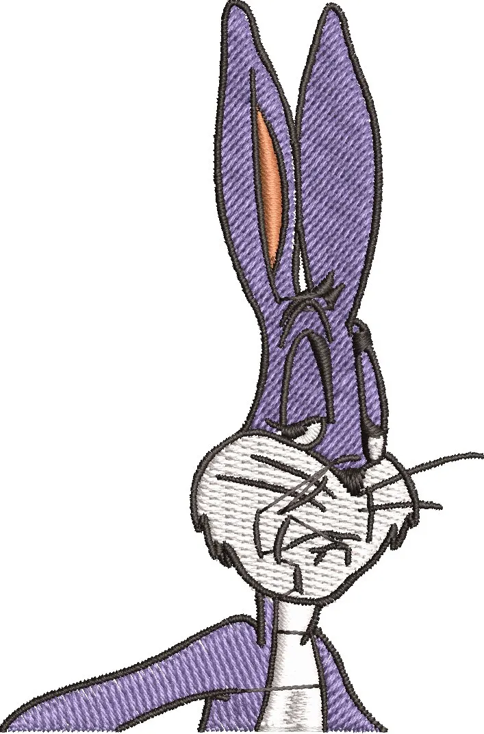  Bugs Bunny Embroidery Close Up  embroidery pattern preview