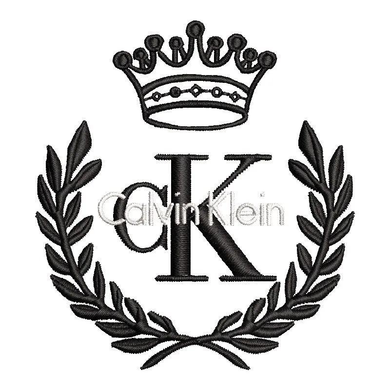  Calvin Klein Monogram with Crown and Laurel Wreath  embroidery pattern preview