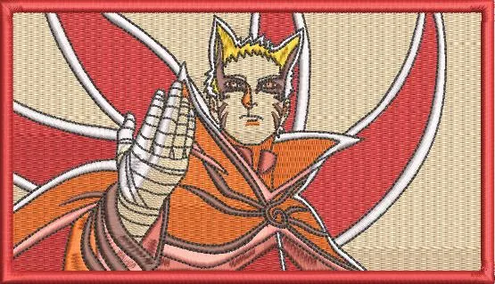  Cat Warrior in Red Cape Patch  embroidery pattern preview