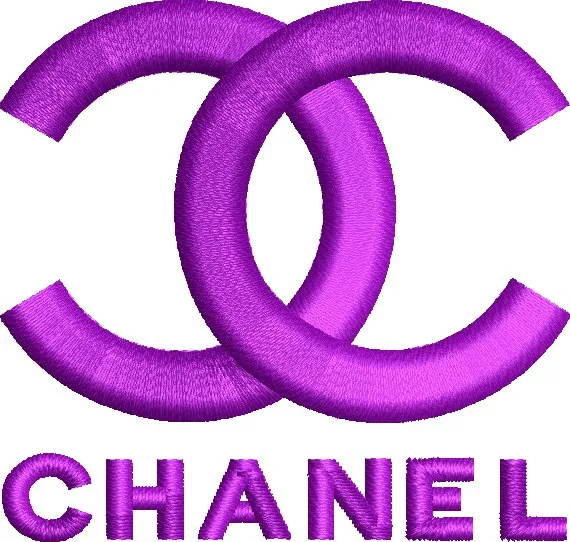  Chanel Purple Embroidered Logo  embroidery pattern preview