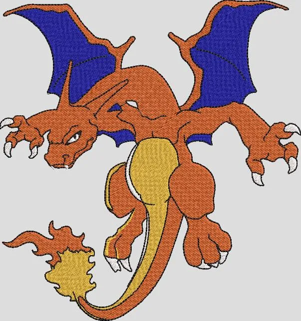  Charizard Embroidered Style  embroidery pattern preview
