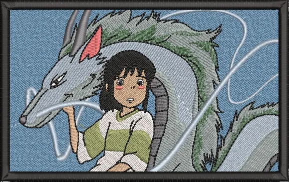 Main preview of  Chihiro and Haku Embroidered Patch 