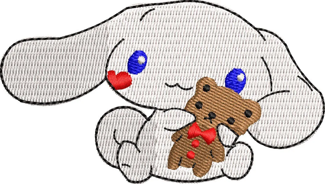  Cinnamoroll Hugging Teddy Bear Embroidery  embroidery pattern preview