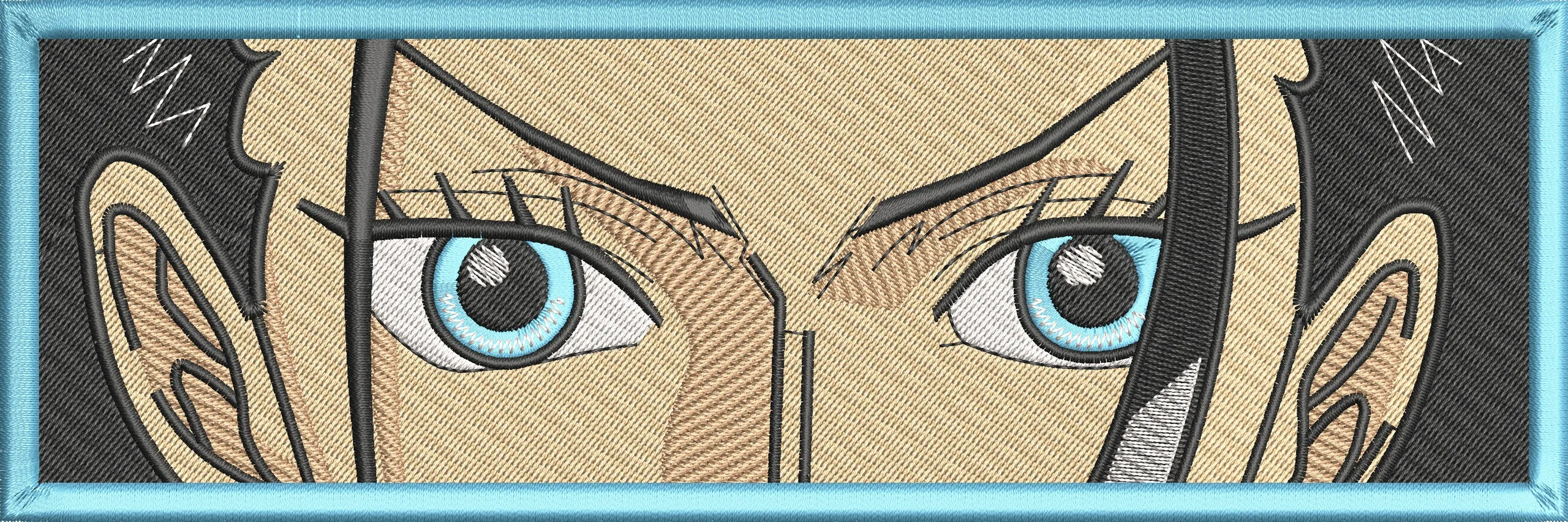  Close Up Eyes of Levi Ackerman Embroidery Patch  embroidery pattern preview