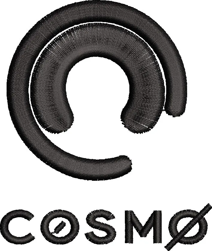  Cosmo Embroidered Minimal Black Logo  embroidery pattern preview