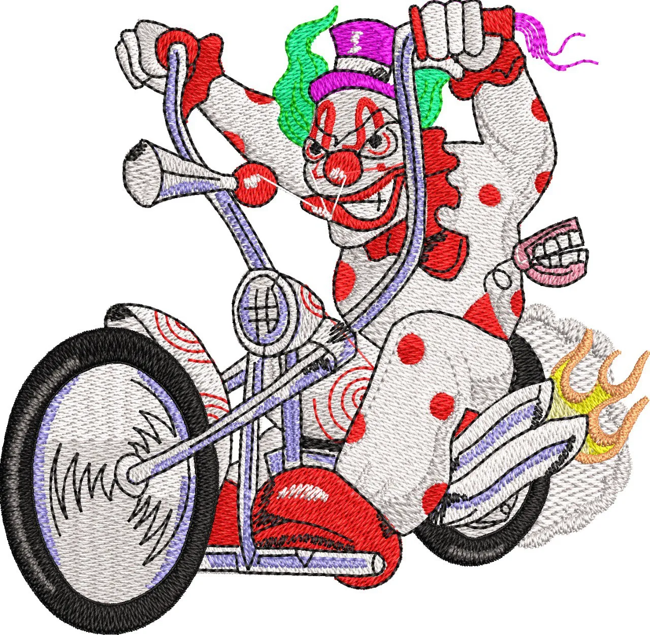 Main preview of  Crazy Clown Riding Chopper Motorcycle 