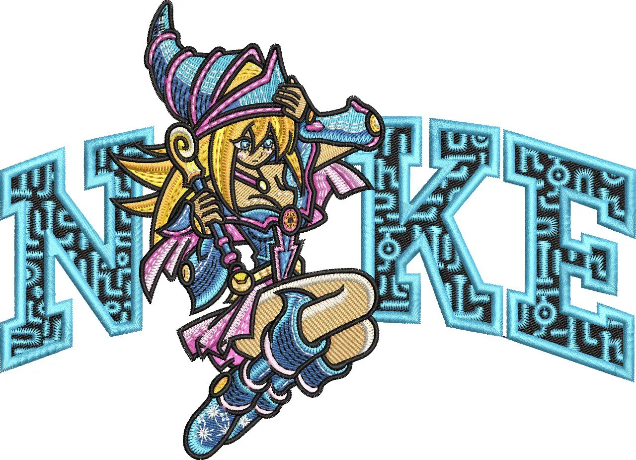  Dark Magician Girl with Nike Logo  embroidery pattern preview