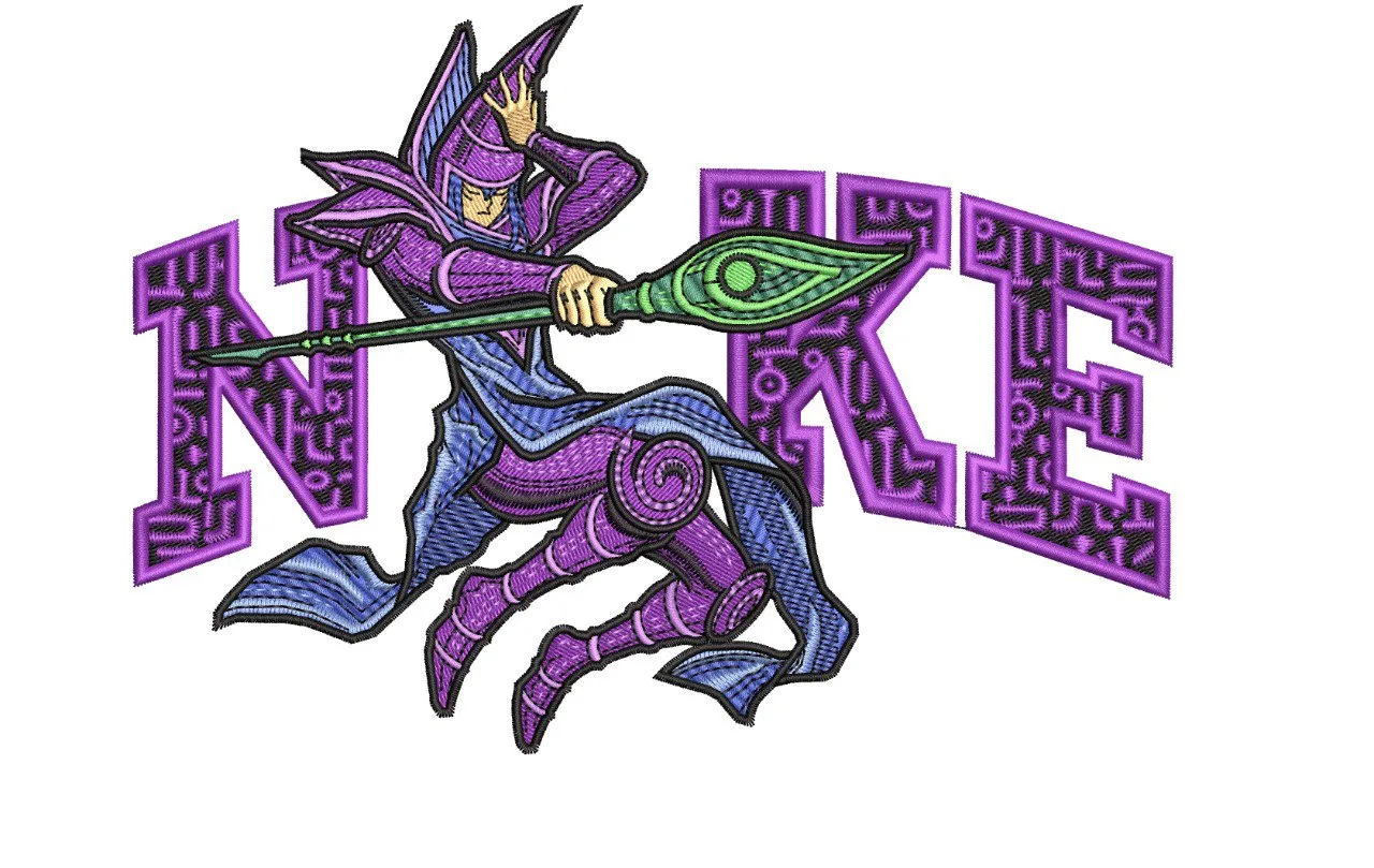  Dark Magician with Nike Logo Embroidery  embroidery pattern preview
