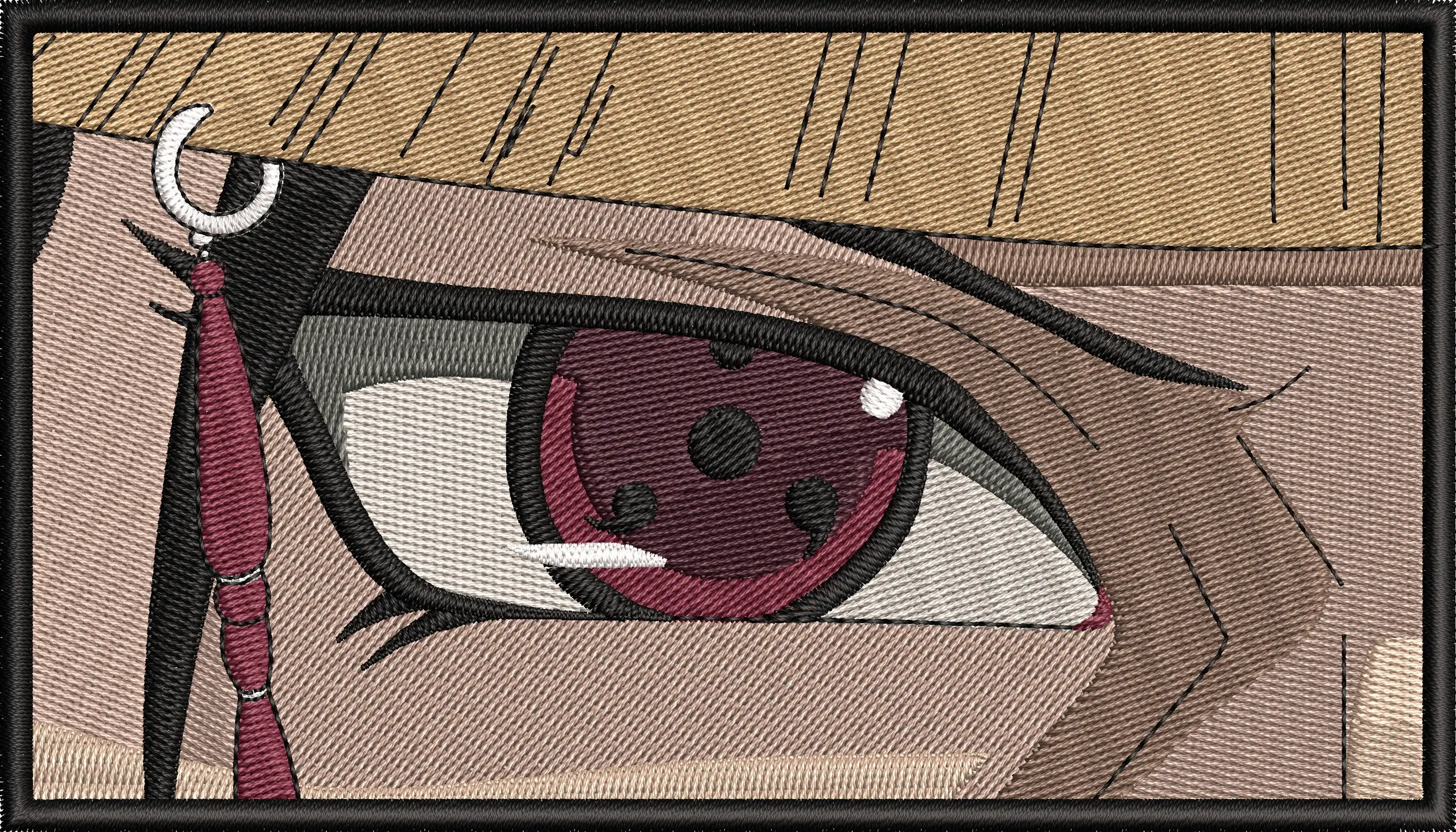  Deidara Eye with Sharingan Embroidery Patch  embroidery pattern preview