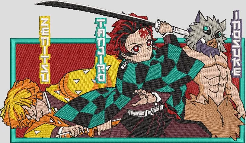 Main preview of  Demon Slayer Main Trio Embroidery Patch 