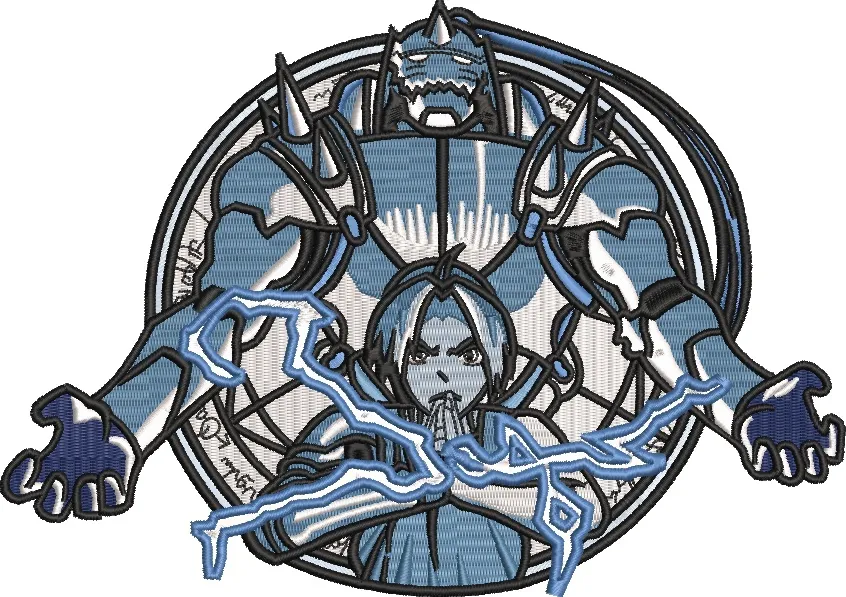  Edward and Alphonse Elric Transmutation Circle  embroidery pattern preview