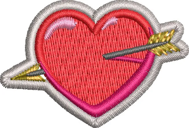  Embroidered Heart with Arrow  embroidery pattern preview