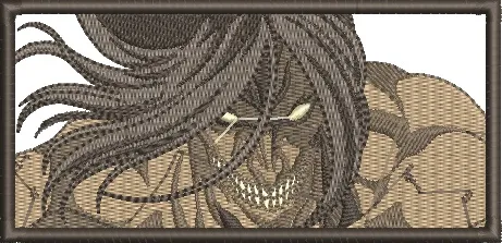  Eren Yeager Attack Titan Fierce Close Up Embroidery  embroidery pattern preview