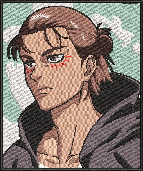  Eren Yeager Attack on Titan Portrait Embroidery  embroidery pattern preview
