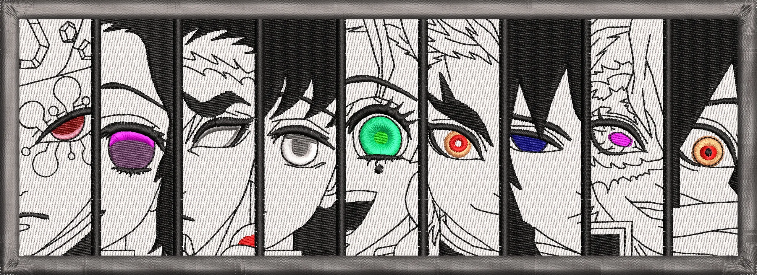  Eyes of Major Naruto Characters  embroidery pattern preview