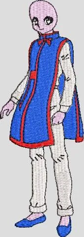 Main preview of  Faceless Anime Character in Blue Robe 