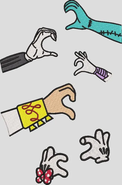 Main preview of  Famous Cartoon Character Hands Embroidery 