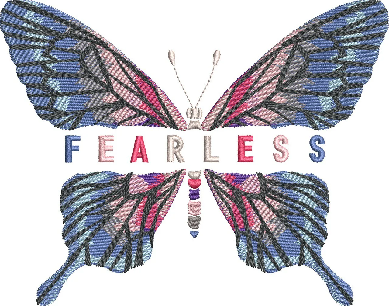 Fearless Butterfly Embroidery  embroidery pattern preview