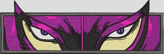  Fierce Purple Animal Eyes Closeup  embroidery pattern preview