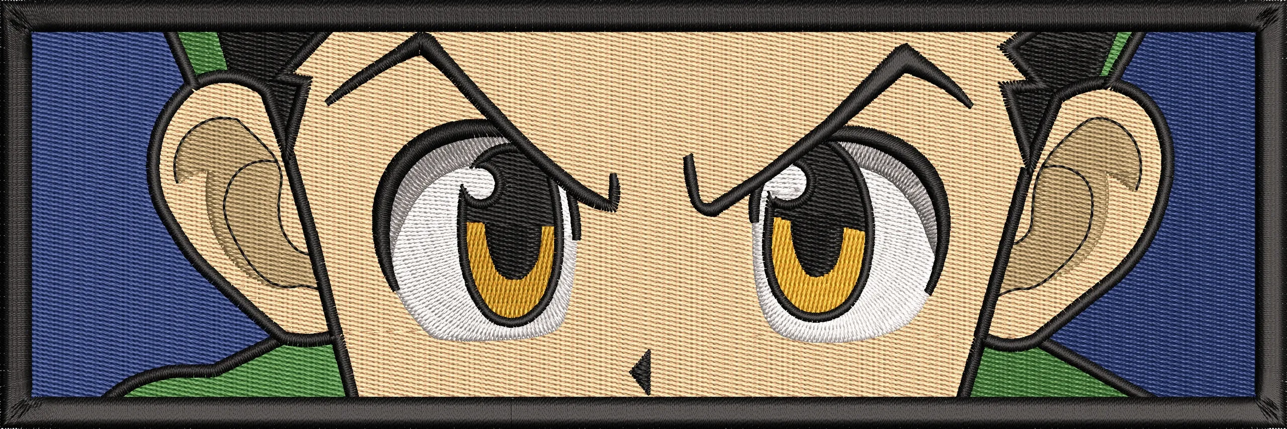  Focused Anime Eyes with Green and Blue  embroidery pattern preview