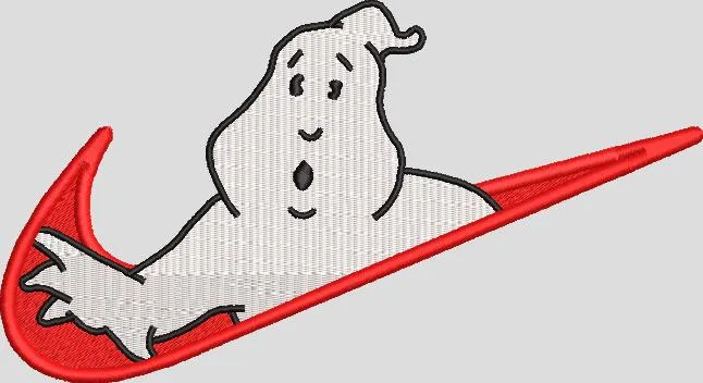  Ghostbusters in Nike Swoosh  embroidery pattern preview