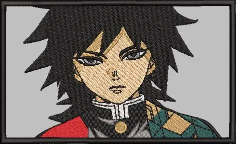  Giyu Tomioka Embroidered Portrait  embroidery pattern preview