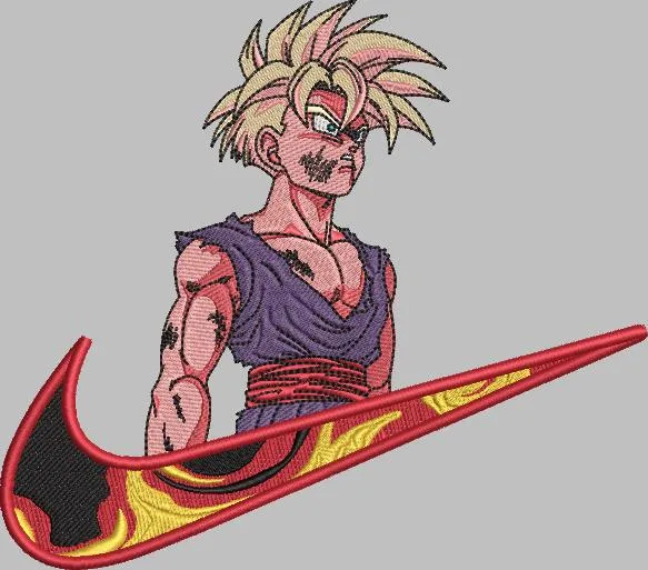Main preview of  Gohan Battle Damaged with Fiery Nike Logo 