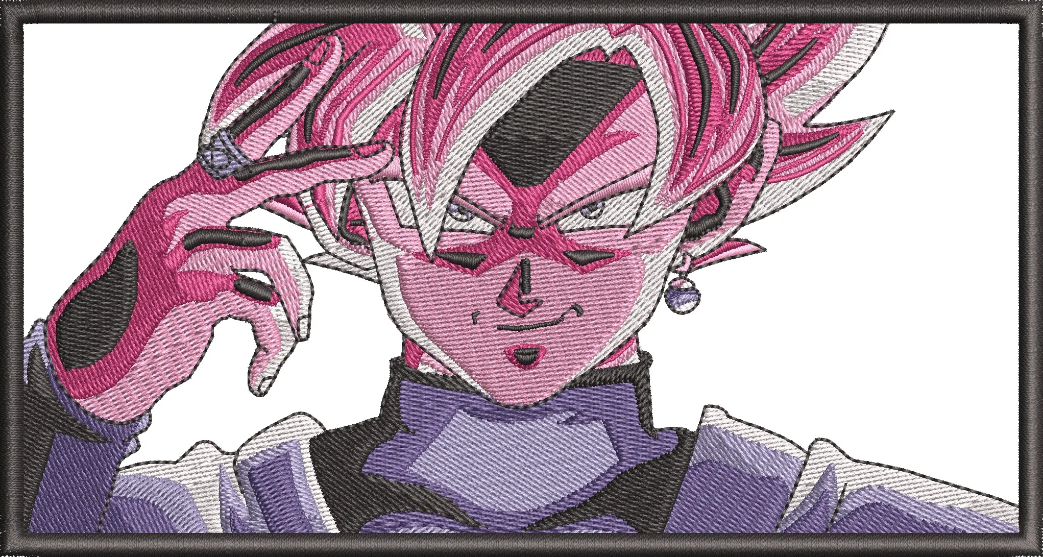 Main preview of  Goku Black Super Saiyan Rosé Embroidery Patch 