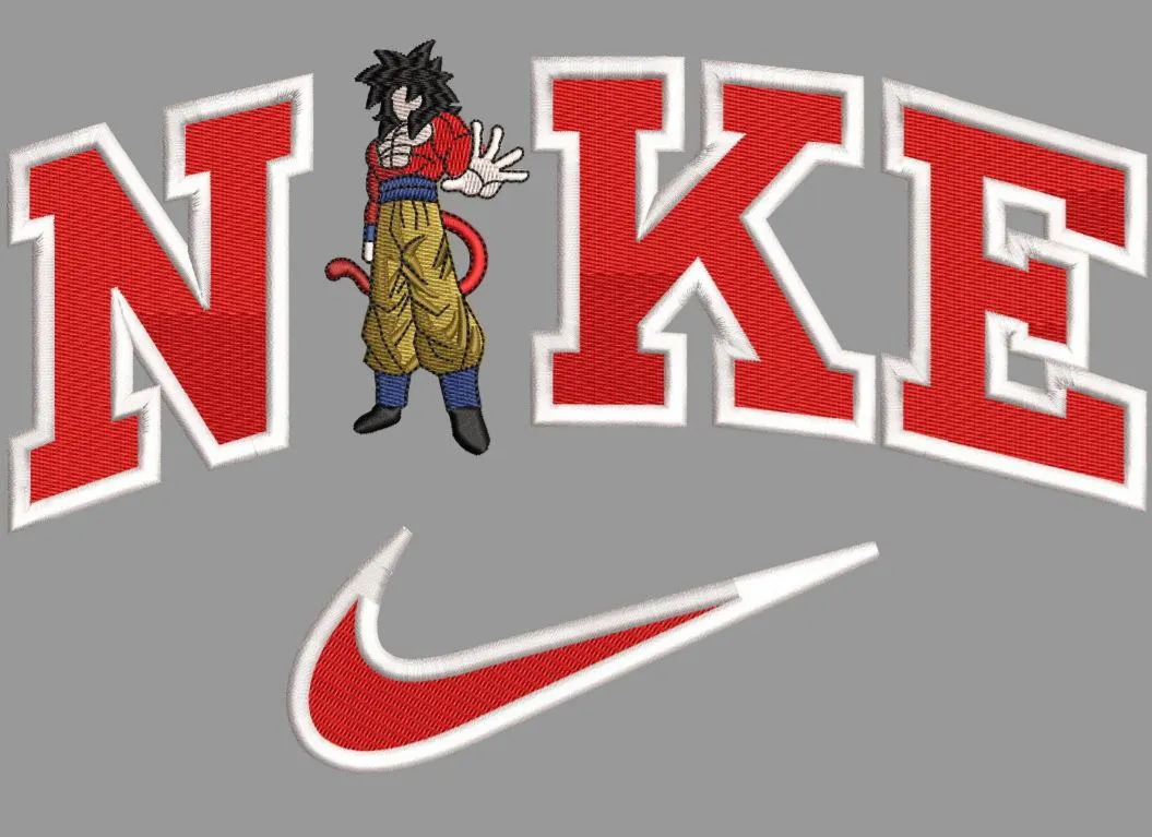  Goku GT with Nike Logo Embroidery  embroidery pattern preview