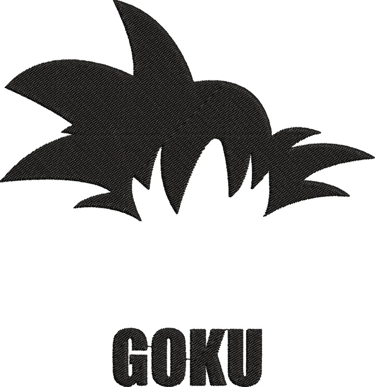 Main preview of  Goku Hair Silhouette with Name Text 