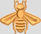  Golden Bee Embroidery Patch  embroidery pattern preview
