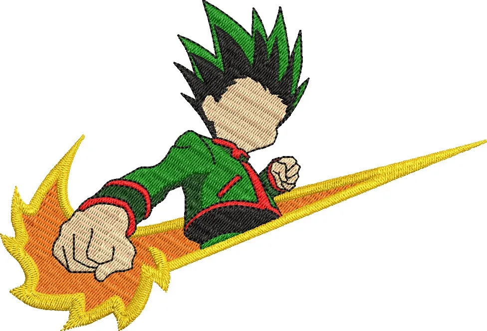  Gon Freecss Punch Embroidery  embroidery pattern preview