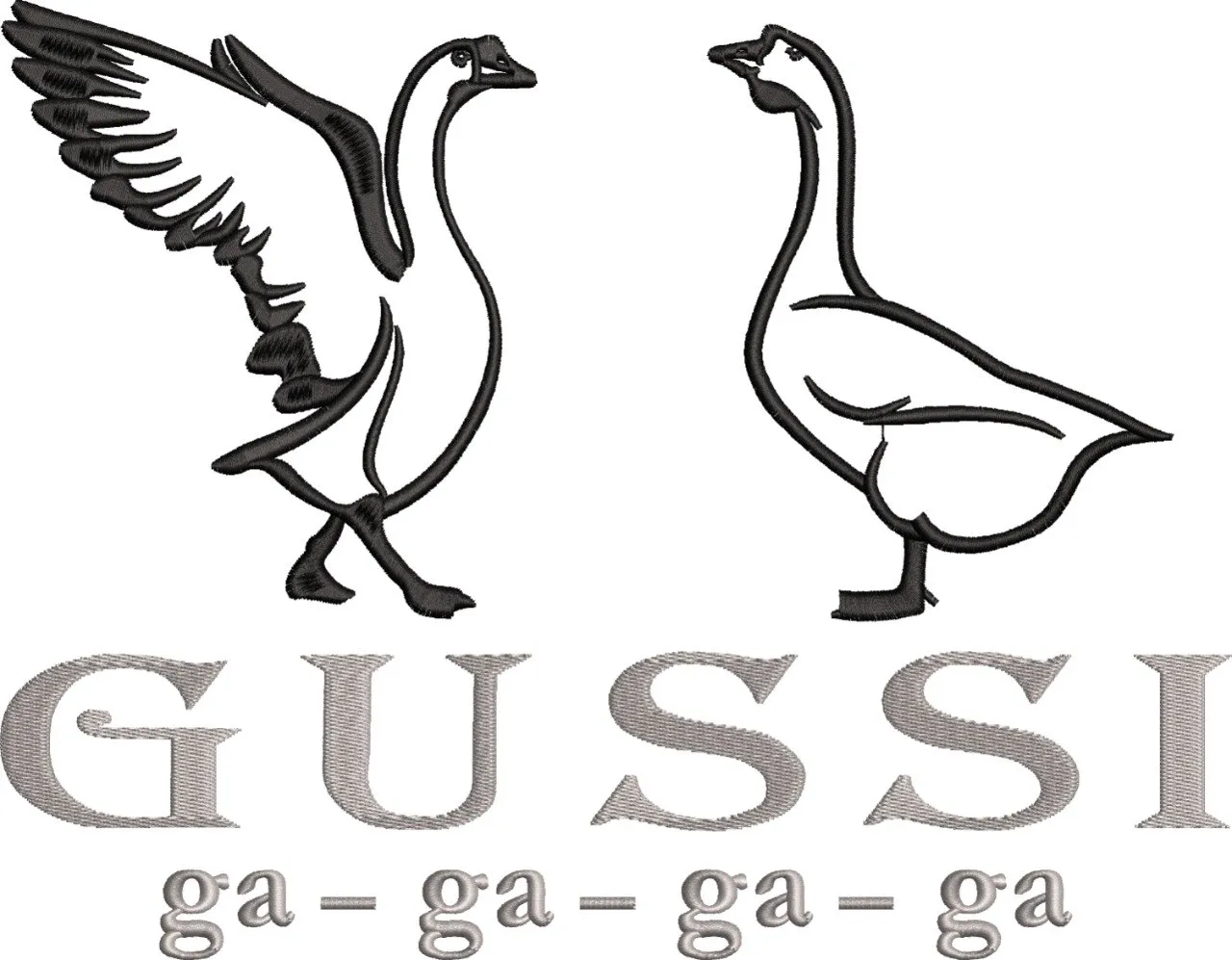  Goose Parody Gucci Logo Embroidery  embroidery pattern preview