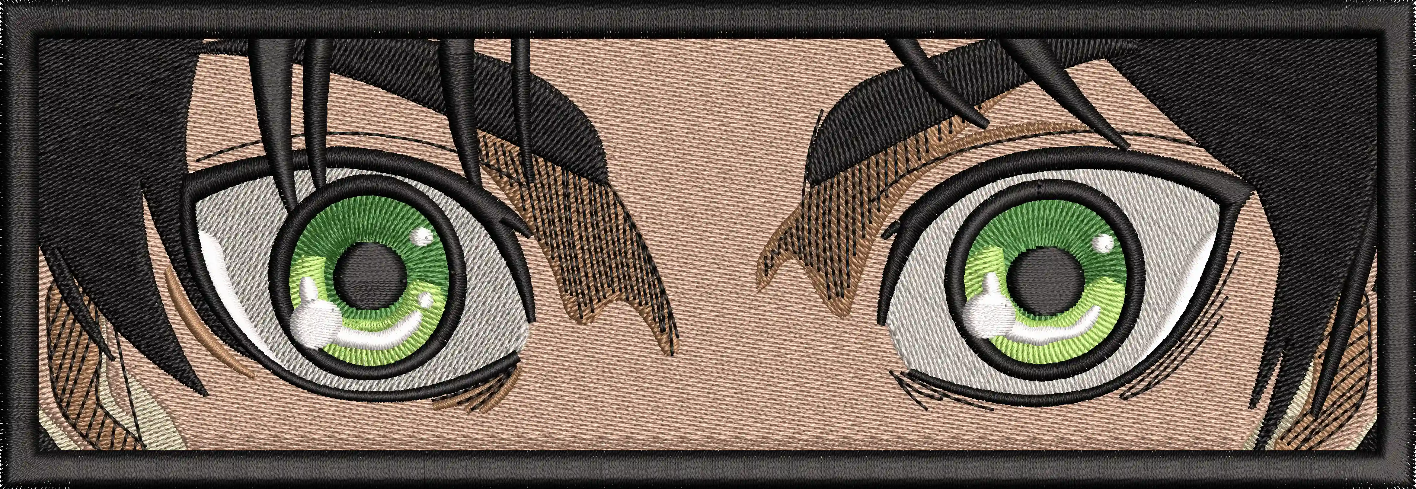  Green Eyed Anime Character Closeup  embroidery pattern preview