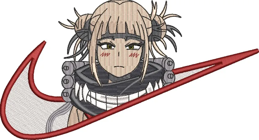  Himiko Toga in Nike Swoosh  embroidery pattern preview