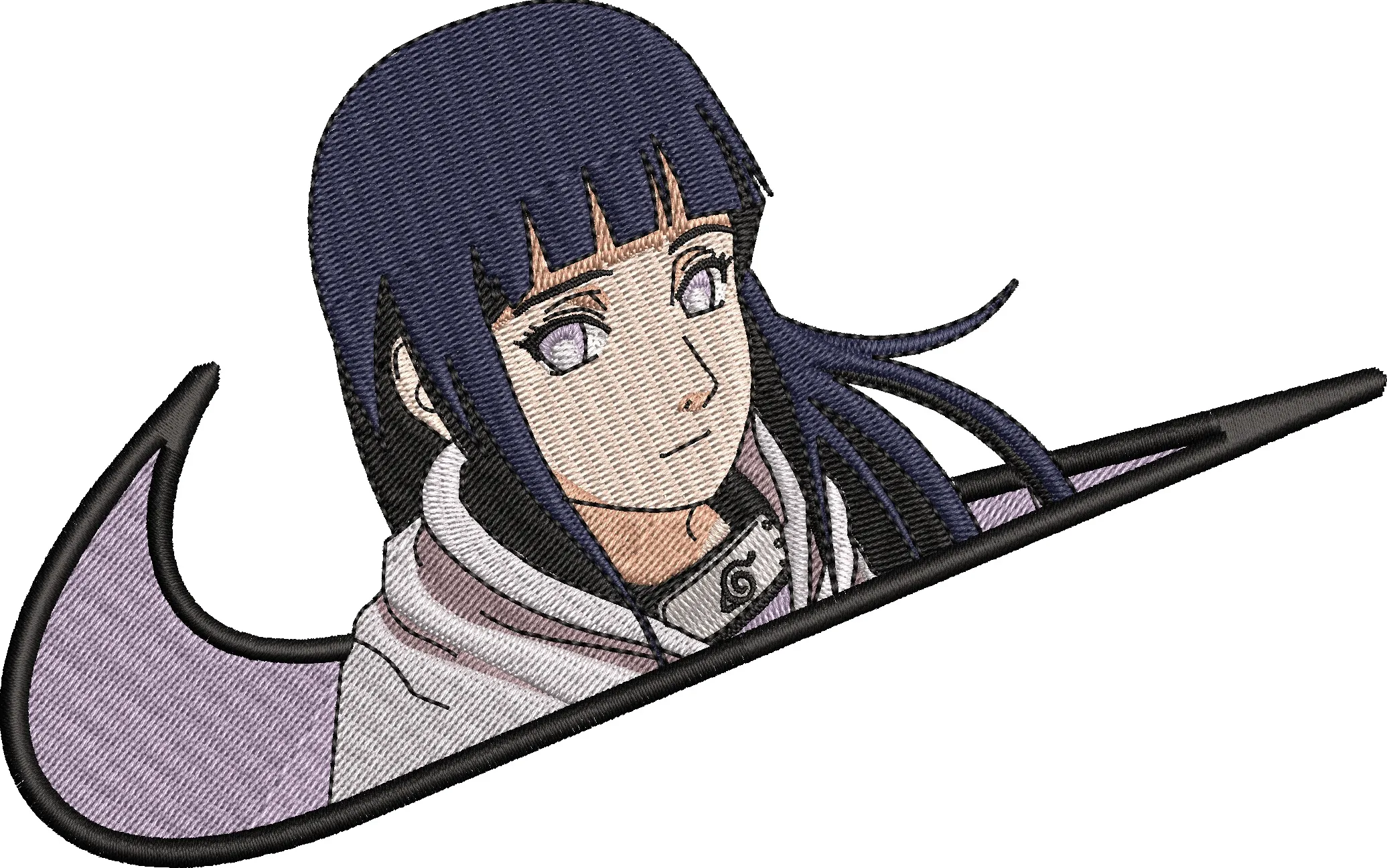  Hinata Hyuga in Nike Swoosh Embroidery  embroidery pattern preview